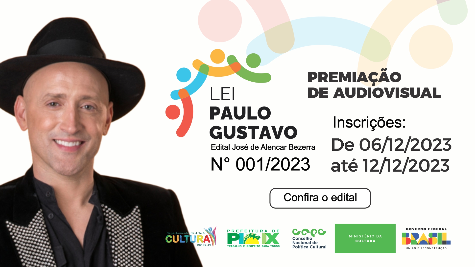 Departamento Municipal de Arte e Cultura divulga o Resultado preliminar edital José de Alencar -Lei Paulo Gustavo de fomento à Cultura